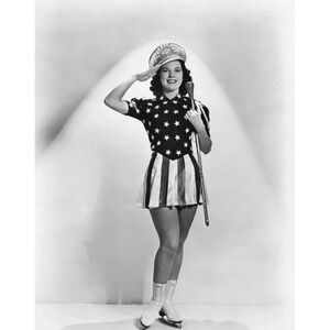 1944 WWII Ice Capades "Pets" ICE SKATING Pin Ups Girl Salute Leader Photo #710